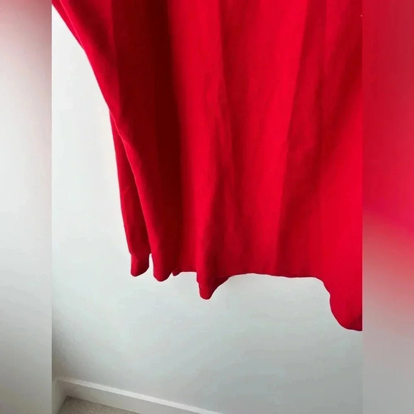 Mens Polo Ralph  Lauren Classic Fit Long Sleeve Red Mesh Polo Shirt - Picture 6 of 11